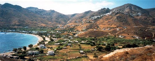 Panorama on  Chora et Livadi